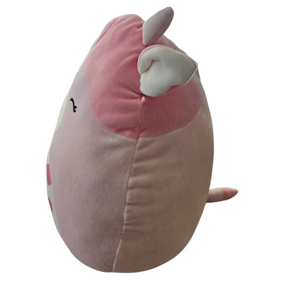 Squishmallows Kellytoy Clay Pink Cow Squishy Soft Plush 16" Spotted Belly White - Picture 7 of 9